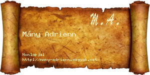 Mány Adrienn névjegykártya